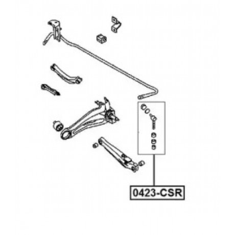 Тяга стабилизатора MITSUBISHI LANCER, OUTLANDER 02- задн. мост (Пр-во FEBEST)