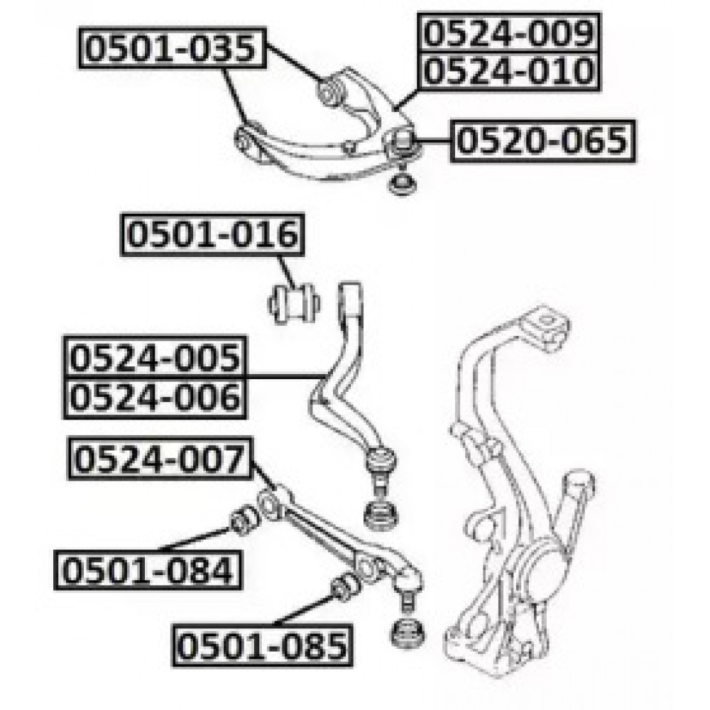 Опора шаровая MAZDA 6 02-07 перед. мост с двух сторон (Пр-во FEBEST)