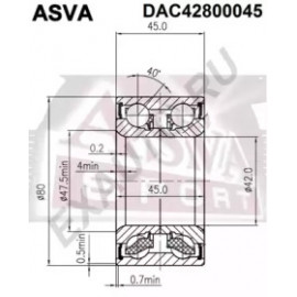 Підшипник ступиці KIA CARENS, SHUMA 97- перед. міст (Вир-во FEBEST)