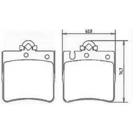 Колодка торм. диск. MB C-CLASS (W203, S202), задн. (пр-во Jurid)