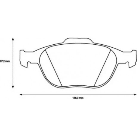 Колодка торм. диск. FORD FOCUS (DAW, DBW,DNW), TRANSIT передн. (пр-во Jurid)