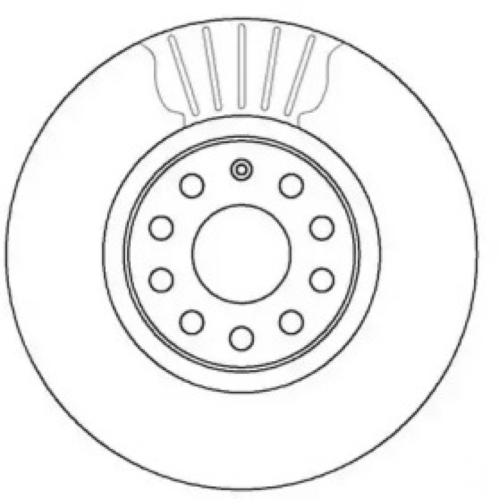 Диск тормозной AUDI Q3, VW JETTA, SKODA YETI передн. (пр-во Jurid)