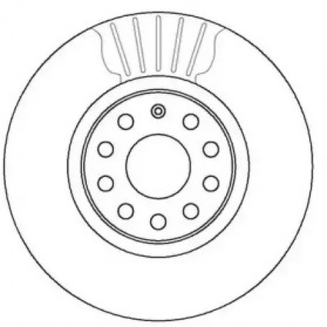 Диск тормозной AUDI Q3, VW JETTA, SKODA YETI передн. (пр-во Jurid)