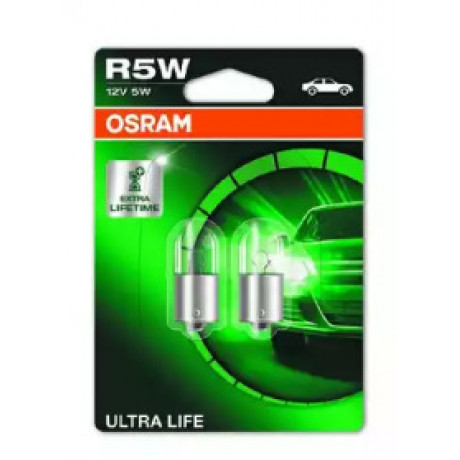 Лампа накаливания  R5W 12V 5W BA 15s Ultra Life (blister 2шт) (пр-во OSRAM)