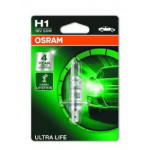 Лампа фарна H1 12V 55W P14,5s ULTRA LIFE 1шт.blister (пр-во OSRAM) 