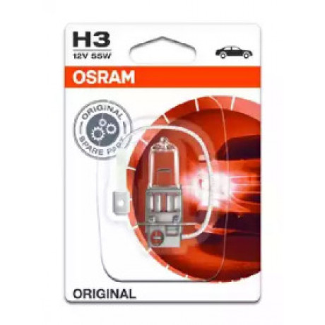 Лампа фарная H3 12V 55W PK22s blister (пр-во OSRAM)