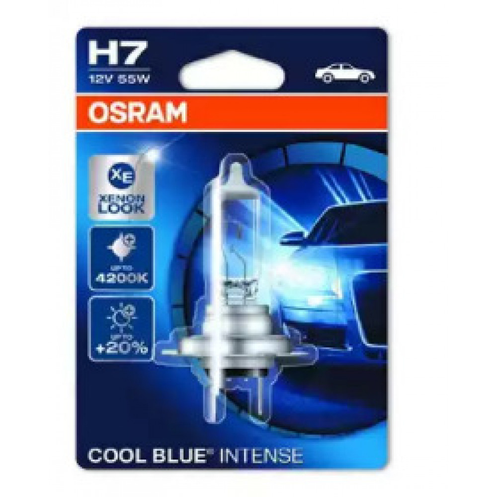 Лампа фарная H7 12V 55W PX26d Cool Blue Intense (1 шт) blister (пр-во OSRAM)