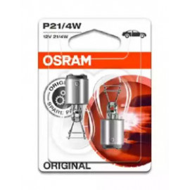 Лампа вспомогат. освещения Р21/4W 12V 21/4W ВАZ15d (2 шт) blister (пр-во OSRAM)
