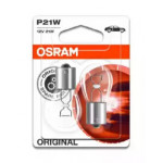 Лампа допоміжн. освітлення Р21w 12v 21w Ва15s (2 шт) blister (вир-во OSRAM) 