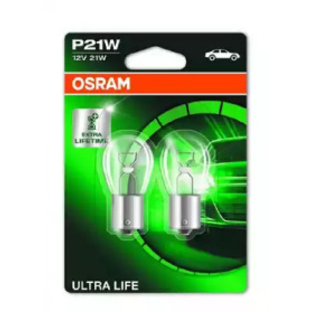 Лампа накаливания P21W 12V 21W BA15s Ultra Life (компл.) (пр-во OSRAM)