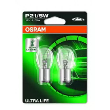 Лампа накаливания P21/5W12V 21/5W BAY15d Ultra Life (Blister 2шт)(пр-во OSRAM)