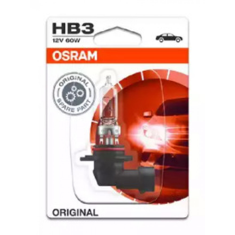 Лампа фарна HB3 12V 60W P20d 1шт.blister (пр-во OSRAM)