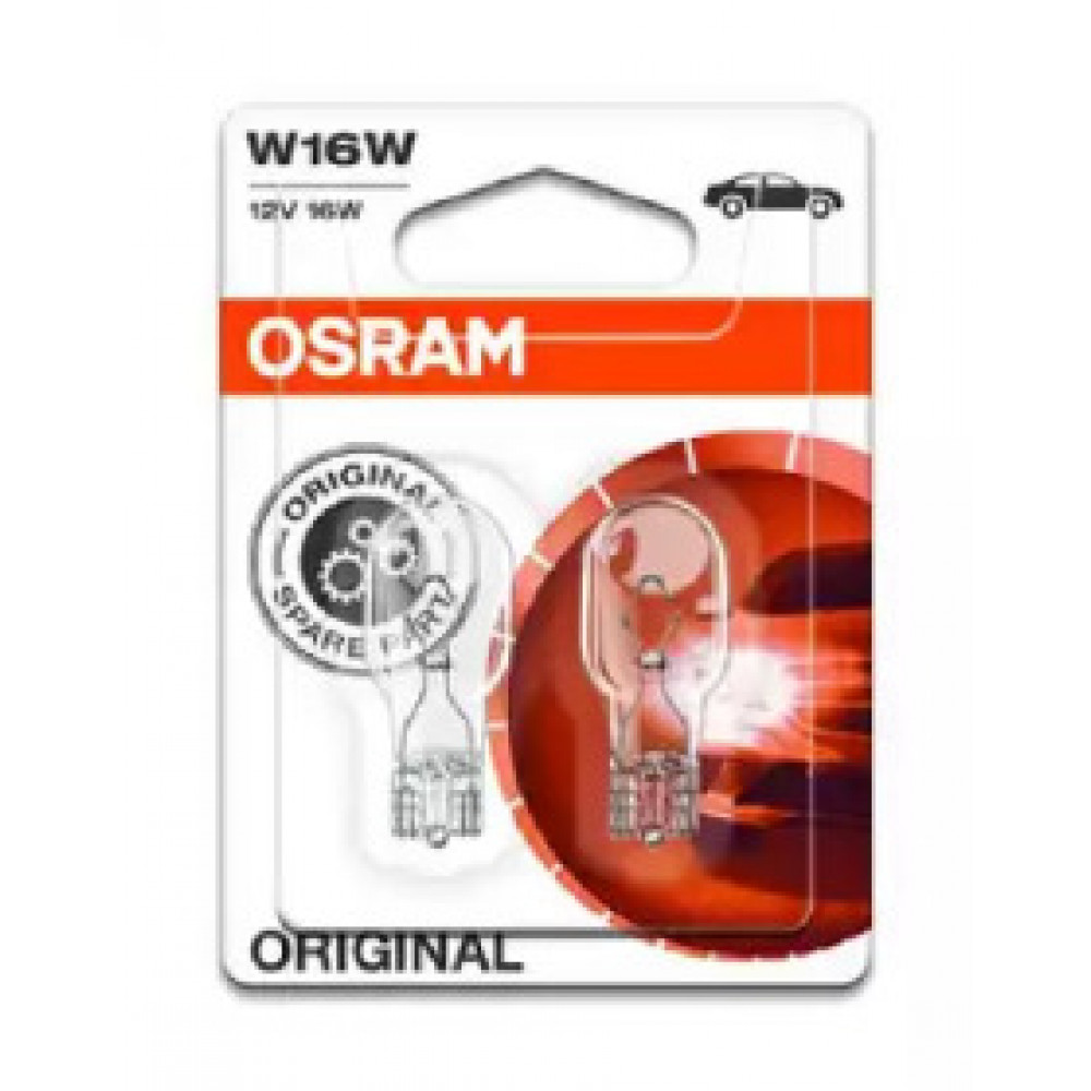 Лампа накаливания W16W12V 16W W 2,1X9,5d ORIGINAL LINE (blister 2 шт) (пр-во OSRAM)