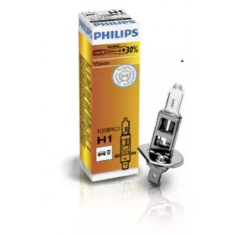 Лампа накаливания H1 12V 55W P14,5s Vision +30 (пр-во Philips)
