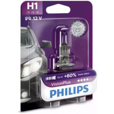 Лампа накаливания H1 12V 55W P14,5s VisionPlus (пр-во Philips)