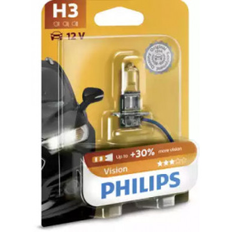 Лампа накаливания H3 12V 55W PK22s Premium blister (пр-во Philips)