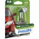 Лампа накалу H4 12V 60/55W  P43t-38 LongerLife Ecovision (вир-во Philips) 