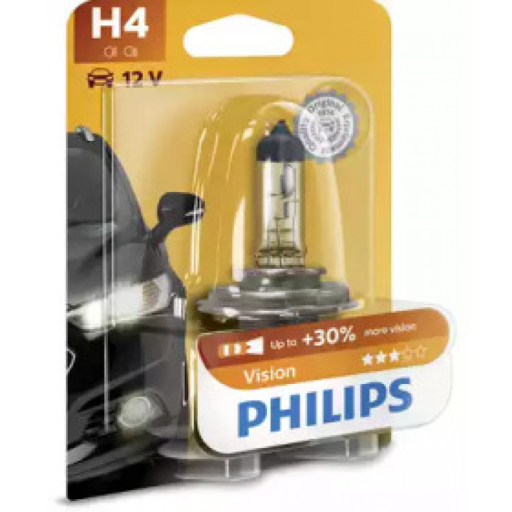 Лампа накаливания H4Premium12V 60/55W P43t-38 (пр-во Philips)