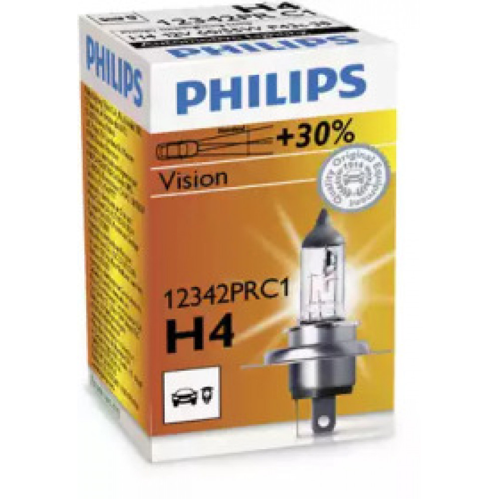 Лампа накаливания H4 12V 60/55W P43t-38 VISION (пр-во Philips)