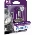 Лампа розжарювання H4visionplus12v 60/55w P43t-38(вир-во Philips) 