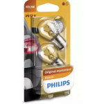 Лампа накалу P21/4W 12V BAZ15d 2шт blister (вир-во Philips) 