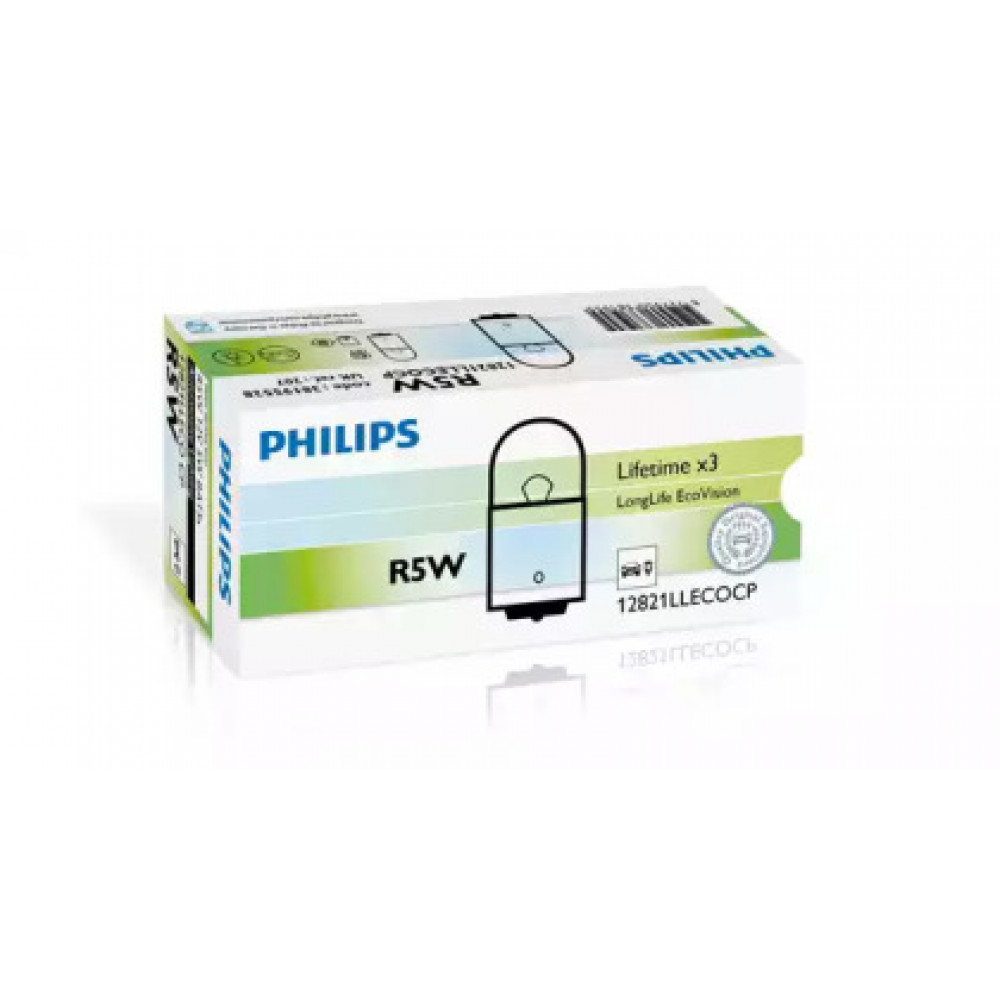 Лампа накаливания R5W12V 5W BA15s LongerLife EcoVision (пр-во Philips)