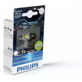 Лампа накалу Festoon 38mm LED 12801 6000K 12V (вир-во Philips)  Лампа накалу Festoon 38mm LED 12801 6000K 12V (вир-во Philips)