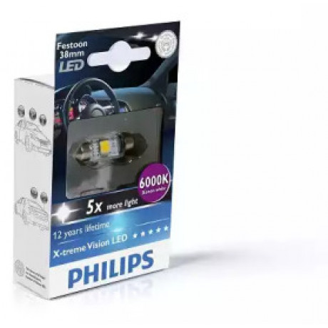 Лампа накалу T10,5X43 12V 10W SV 8,5 (вир-во Philips)