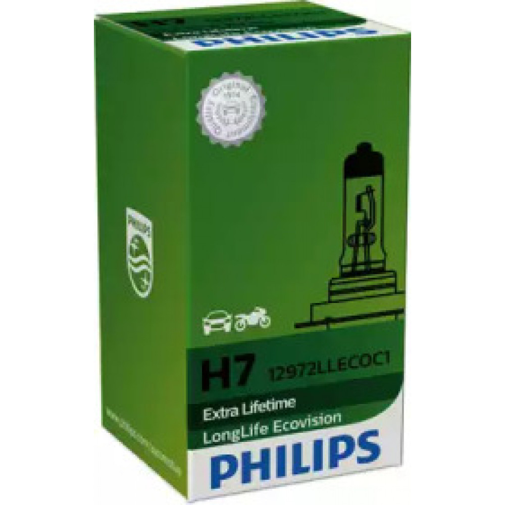 Лампа 12V 55W PX26d H7 LongerLife Ecovision (вир-во Philips)