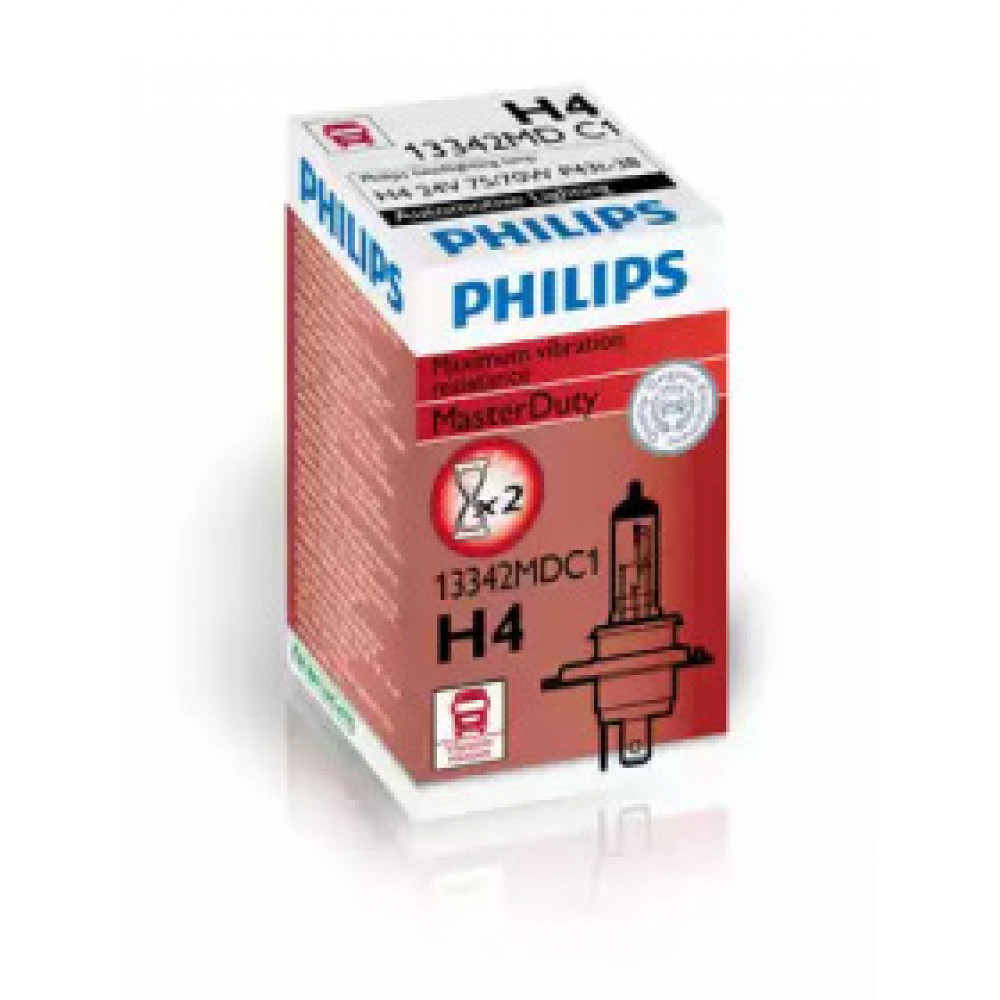 Лампа H4 24V 75/70W P43t-38 MasterDuty (пр-во Philips)