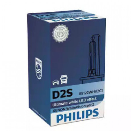 Лампа ксеноновая D2S 85V 35W P32d-2  WhiteVision gen2 5000K (пр-во Philips)