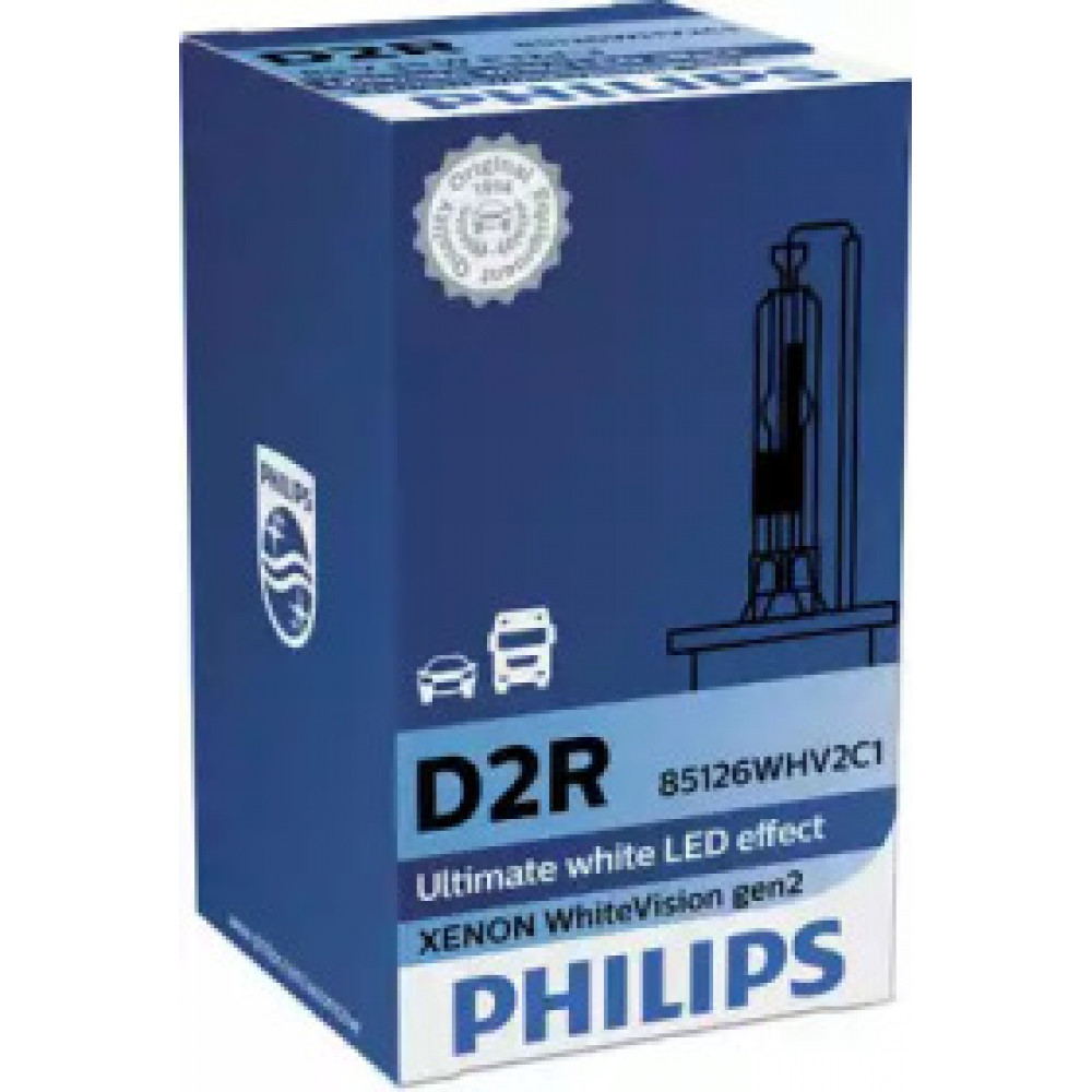 Лампа ксеноновая D2R 85V 35W P32d-3 WhiteVision gen2 5000K (пр-во Philips)