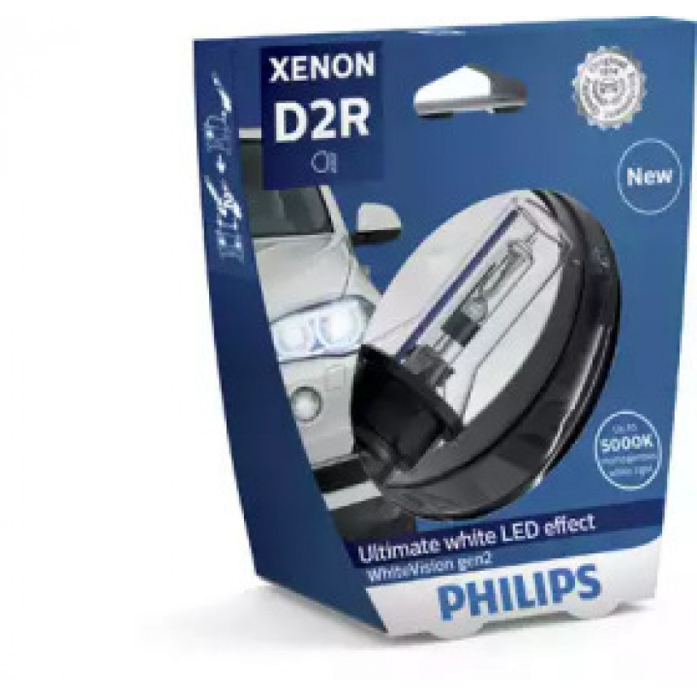 Лампа ксеноновая D2R 85V 35W P32d-3 WhiteVision gen2 5000K (пр-во Philips)