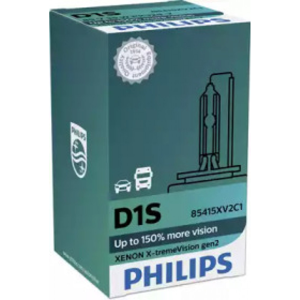 Лампа ксеноновая D1S Vision 85В, 35Вт, PK32d-2 X-tremeVision  +150 more vision (пр-во Philips)