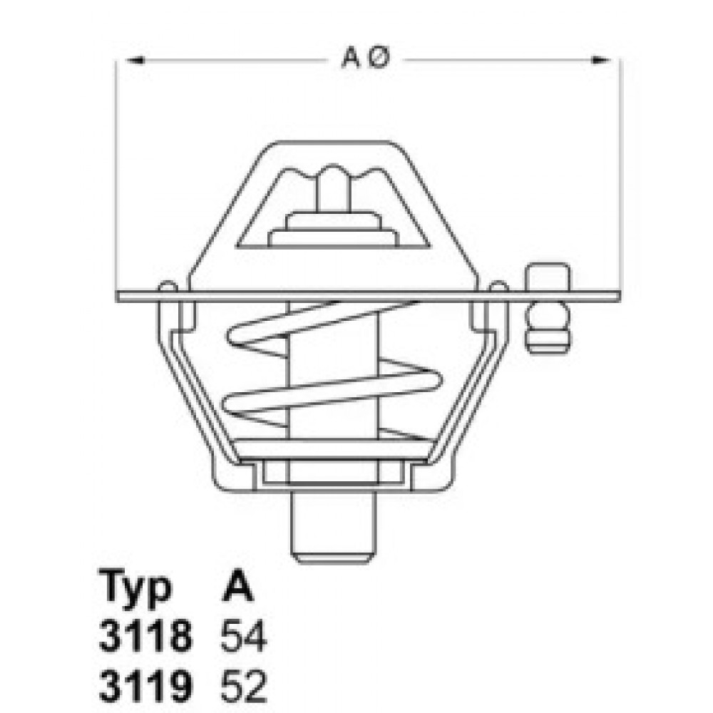 Термоастат MAZDA 323; MITSUBISHI Pajero (пр-во Wahler)