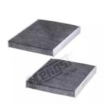 Фільтр салону BMW 5, 6, 7 08- вугільний (2шт.) (вир-во HENGST) 