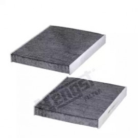 Фільтр салону BMW 5, 6, 7 08- вугільний (2шт.) (вир-во HENGST)