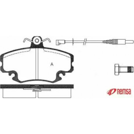 Колодка торм. диск. RENAULT CLIO,R-19 передн. (пр-во REMSA)