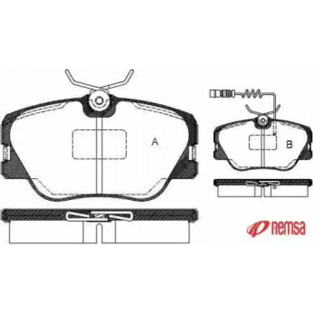 Колодка торм. диск. MB 190 (W201), E-CLASS (W124) передн. (пр-во REMSA)