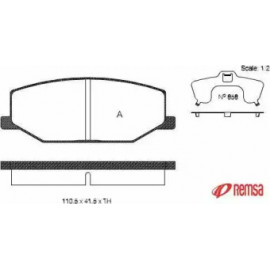 Колодка торм. диск. SUZUKI JIMNY, SAMURAI, SJ410, SJ413, SUPER CARRY передн. (пр-во REMSA)
