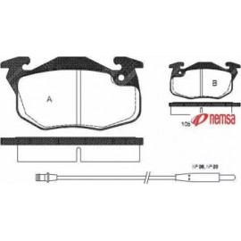 Колодка торм. диск. PEUGEOT 405 передн. (пр-во REMSA)