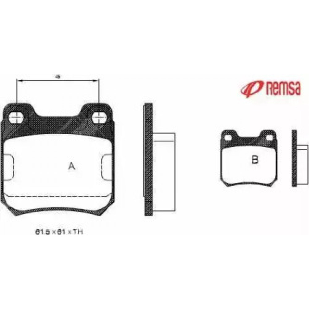 Колодка торм. диск. OPEL OMEGA A задн. (пр-во REMSA)