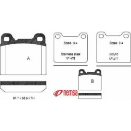 Колодка торм. диск. VOLVO 940, 960 задн. (пр-во REMSA)