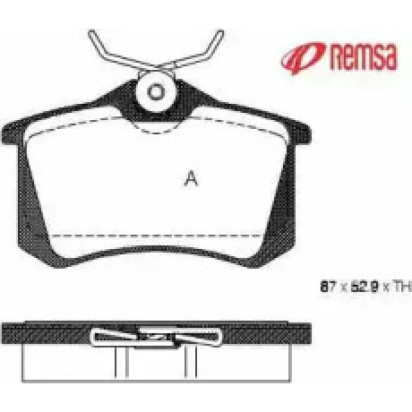 Колодка торм. диск. AUDI A4 1.8-2.5 -04,A6 -05;VW GOLF II-III -98,PASSAT -00 задн. (пр-во REMSA)