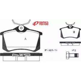 Колодка торм. диск. SEAT IBIZA, VW GOLF, RENAULT CLIO задн. (пр-во REMSA)  Колодка торм. диск. SEAT IBIZA, VW GOLF, RENAULT CLIO задн. (пр-во REMSA)