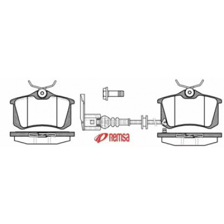 Колодка торм. диск. AUDI, SEAT, VW задн. (пр-во REMSA)