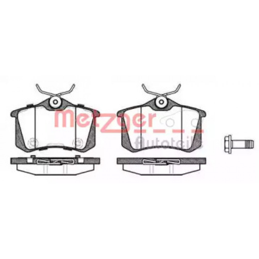 Колодка торм. диск. AUDI A4 1.8-2.5 -04,A6 -05;VW GOLF II-III -98,PASSAT -00 задн. (пр-во REMSA)