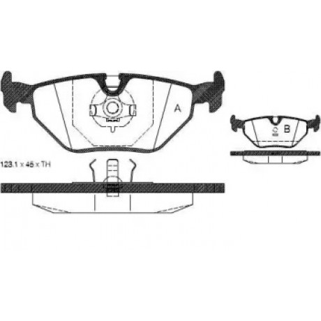 Колодка торм. диск. BMW 3 (E30,E36), 5 (E28,E34) задн. (пр-во REMSA)