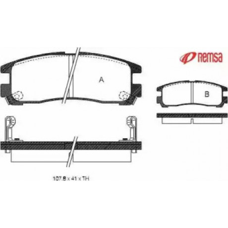 Колодка торм. диск. MITSUBISHI GALANT задн. (пр-во REMSA)