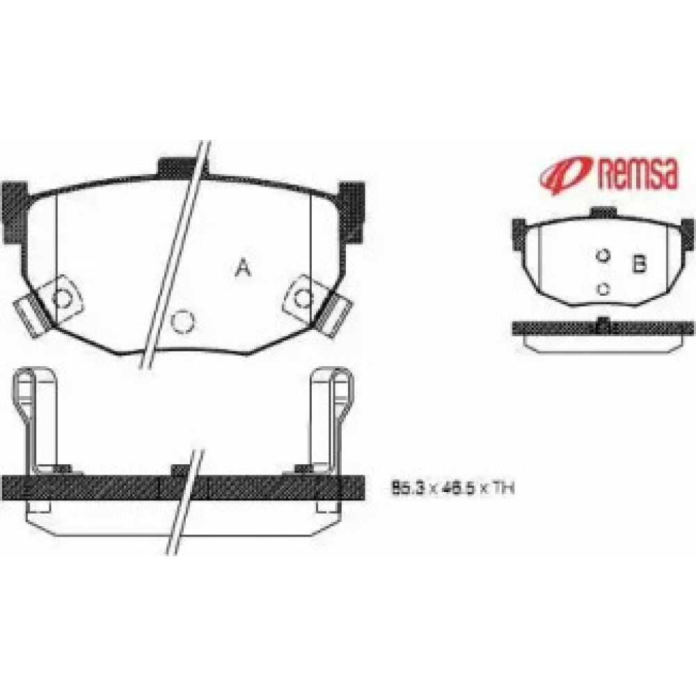 Колодка торм. диск. HYUNDAI, NISSAN MAXIMA задн. (пр-во REMSA)